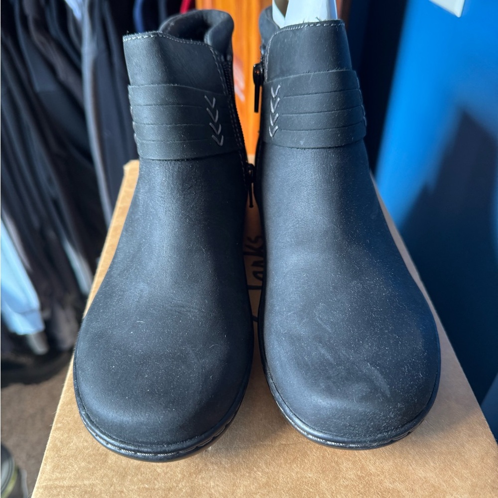 Clarks Black Ankle Boots